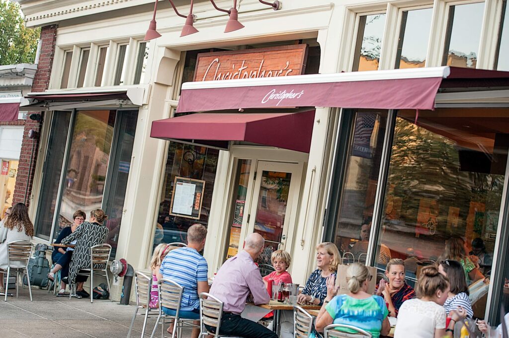 Outside the Restaurant