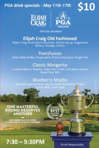 PGA Drink Specials
